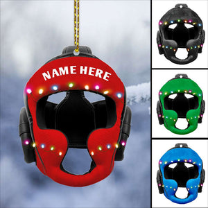 Wrestling Helmet - Personalized Acrylic- Personalized Christmas Ornament