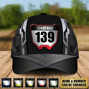 Custom Personalized Motocross Cap with custom Name Number & Plate, Mx Dirt Bikes Gifts