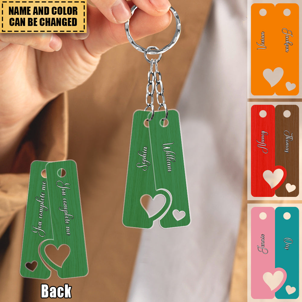 Personalized Couple Double Keychain - You Camplete Me