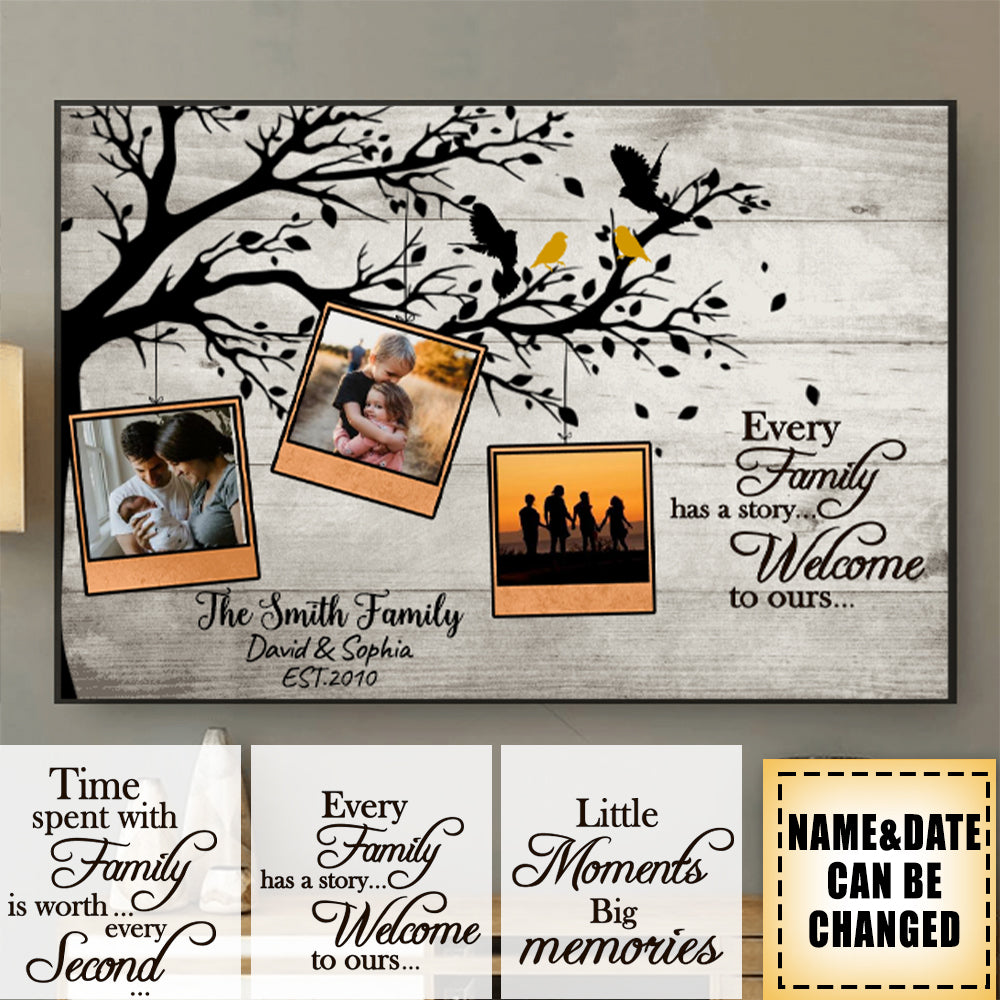 Personalized Canvas, Family Memory Pictures, Gift for Whole Family, Wedding Anniversary Gift