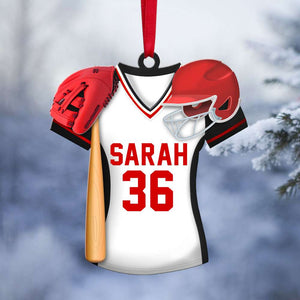 Softball Clothes And Equipment - Personalized Christmas Ornament - Gift For Softball Player