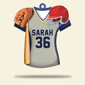 Softball Clothes And Equipment - Personalized Christmas Ornament - Gift For Softball Player