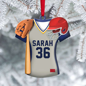 Softball Clothes And Equipment - Personalized Christmas Ornament - Gift For Softball Player